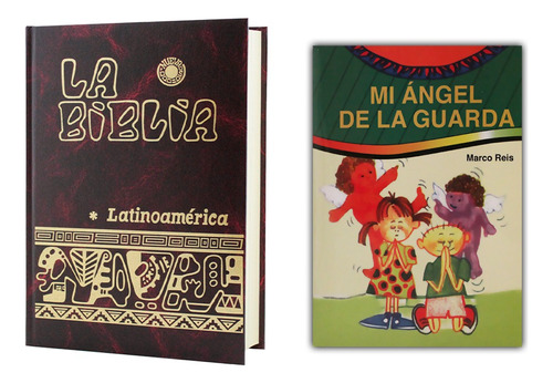 Biblia Latinoamericana Bolsillo Roja + Mi Ángel De La Guarda