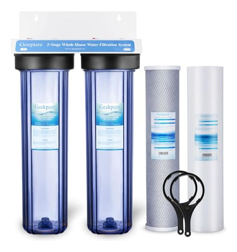 Filtro Agua 2 Etapas Geekpure 20puLG Para Casa -1puLG Npt