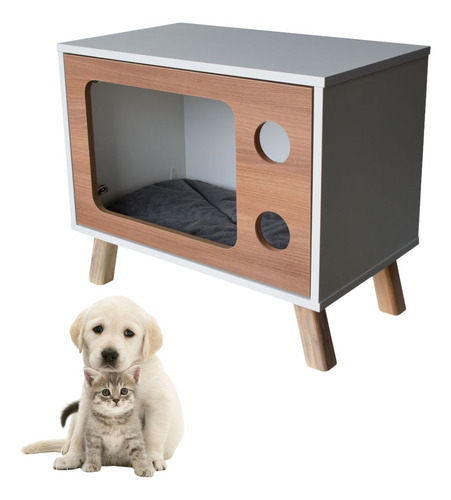 Mesa De Canto Gato E Cachorro Pet Mdf Tv