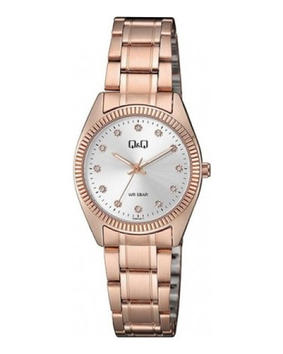 Reloj Q&q Retro Mujer Oro Rosa  