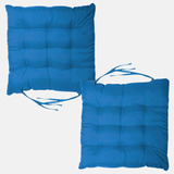 Almofadas Cadeira Jogo Futon 2 Unidades Azul-turquesa