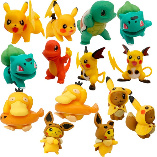 Figuras Pokémon - 4 Cm Altura - Juguetes - Pikachu Squirtle