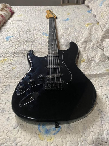 Guitarra Stratocaster Canhoto Tagima Black Tg-500 Seminova