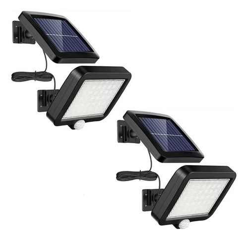 Pack Focos Solar Led Exterior Interior Recargable Sensor Mov