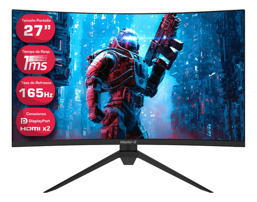 Monitor Gamer Curvo Led  27  Full Hd 165hz 1ms