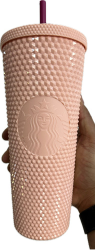Starbucks Vaso Studded Spring 2024 Durazno Rosa Pink Termo