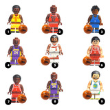 Basquete Nba Melhor Blocos Montar Letsgo Kit 9 Jogadores