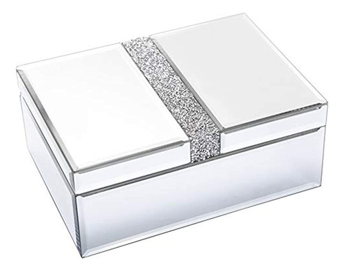 Joyero Grande De Cristal Con Diamantes, Organizador De Joyas