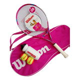 Kit Raqueta Wilson Juice 25 Rosada