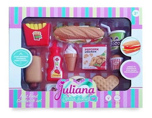 Set Fast Food Sandwich Juliana Encastre 