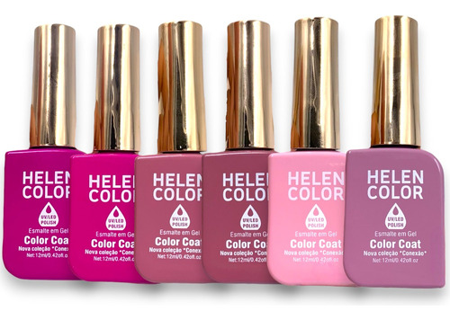 Coleção Nova Conexão Esmalte Helen Color 6un Rosa 