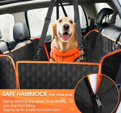 Funda Cubre Asiento Auto Para Perro, Impermeable Y Acolchado