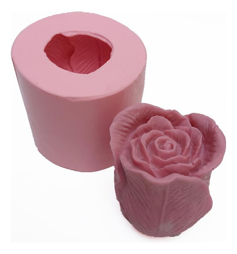 Molde Forma Sabonete Vela Silicone Rosa Botão Chic