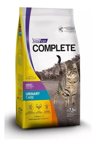 Vitalcan Complete Urinary Care Alimento Para Gato Sabor Mix En Bolsa De 7.5 Kg