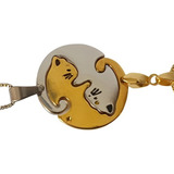 Collar Gatos Acero Inoxidable Pareja Amor