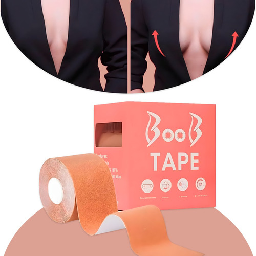 Sutiã Fita Levanta Seios Peito Adesivo Discreto Boob Tape Up