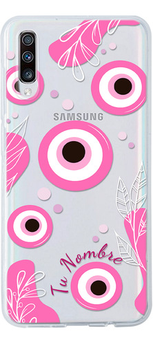 Funda Para Galaxy Ojo Turco Nazar Rosa Personalizada Nombres