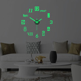 Reloj De Pared Creativo Y Luminoso, Sin Perforaciones, Para