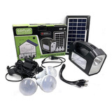 Kit Solar Emergencia Camping 220v Ampolletas 36hrs / Gd-8 Co