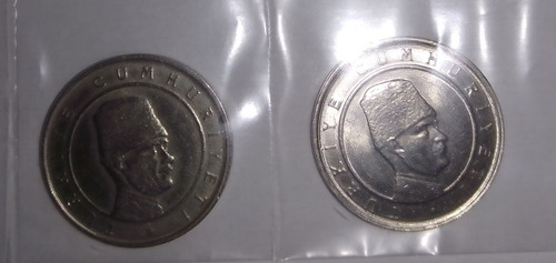 Monedas (2) -turkey- (turquía) 100 Bin Liras Año 2001/2002