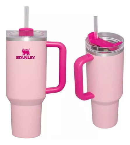 Nuevo Rosa Taza Térmica,straw Cupde Acero Inoxidable