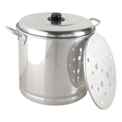 Vaporera Vasconia 30 Litros Tapa Aluminio Tamales - Gris | Envío gratis