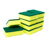 Esponjas Cocina Multiuso Abrasiva Amarilla Verde 25 Unidades