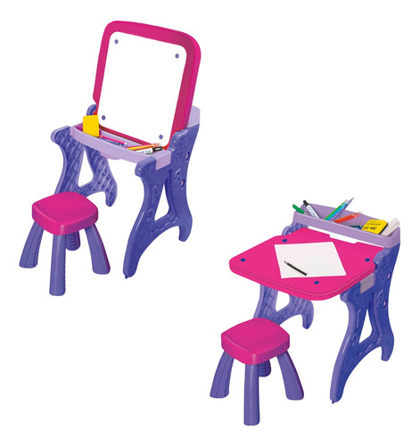 Mesa Escritorio Pupitre Tablero Infantil + Silla Armaty