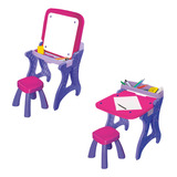 Mesa Escritorio Pupitre Tablero Infantil + Silla Armaty