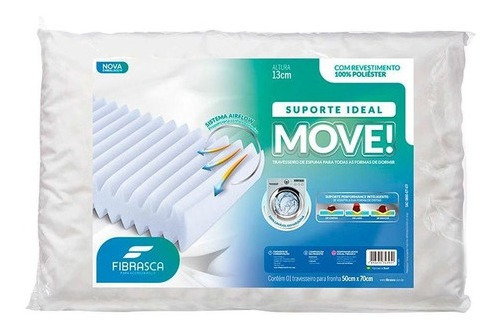 Almohada De Soporte Move Fibrasca, Color Blanco