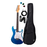 Guitarra Strato Tagima Tg520 Mbl+capa Cabo Correia+paletas