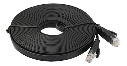 Cat Six Red Ethernet Cable Lan Enrutador Utp Negro 25 Metros