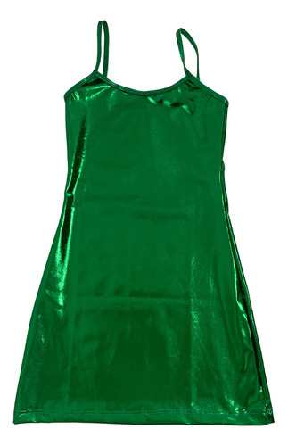 Vestido Viral Glow Metalizado Teens Girls Adolescente 