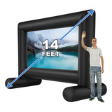 Qileba 14 Ft Pantalla De Cine De Proyector Inflable Para Ext