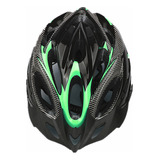 Casco De Bicicleta Mtb Mod. Aerodinamico Graduable Ventilado Color Negro-verde Talla Unica-graduable