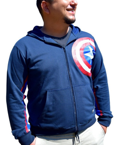 Campera Capucha Stone® Capitán América Hombre Marvel Frizado