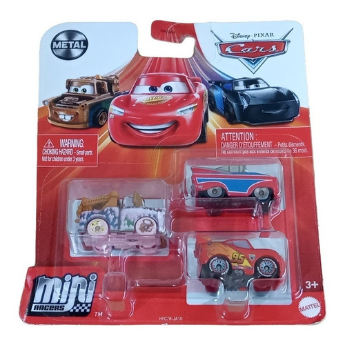 Mini Racers 3pack Rayo Mcqueen Ramon Británico Soapy Mater