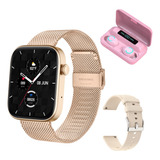 Reloj Smartwatch Colmi P71 Mujer Rosa Auriculares F9 Mallas