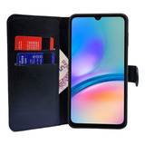 Capa Capinha Flip Couro Para Galaxy A05s + Pel Vidro