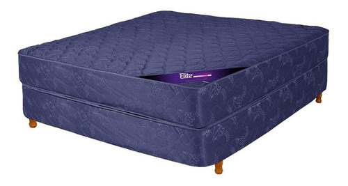 Colchon Y Sommier Queen Size Resortes Somier 1,90 X 1,60 Color Azul