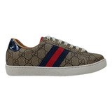 Tenis Gucci Gg Marrón Mujer 