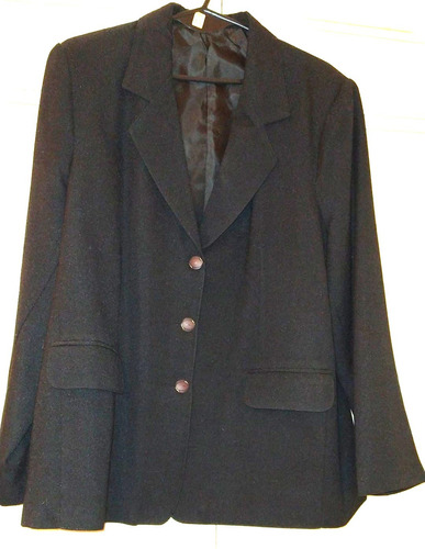 Blazer Saco De Vestir Señora, Negro. T. 7  -amplio