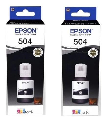 Kit 2 Tinta Epson T504 Para T504120-al L6171 L4160 L6161