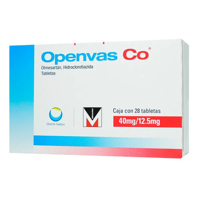 Openvas Co Tabletas 40 Mg\u002F12,5 Mg, 28 Tabletas | Envío gratis