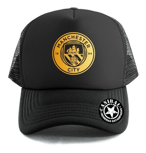 Gorras Trucker Manchester City Escudo Dorado Remeras Canibal