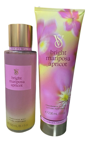 Victoria´s Secret Set Loción Y Crema Brigth Mariposa Apricot