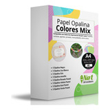 Papel Opalina Colores Doble Faz 220gr Mix A4 40 Hojas