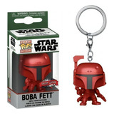 Funko Pop-llavero De Star Wars Boba Fett Armado Rojo 