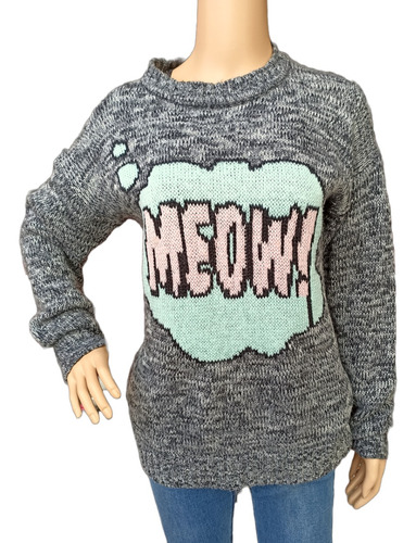 Sweater Forever 21 Gris Jaspeado Talla M