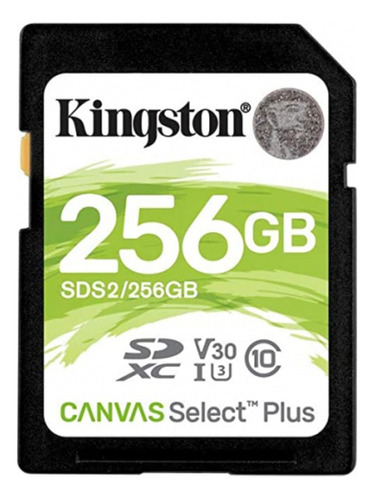 Memoria Sd Kingston Sds2/256gb Canvas Select Cl10 Uhs-i V30